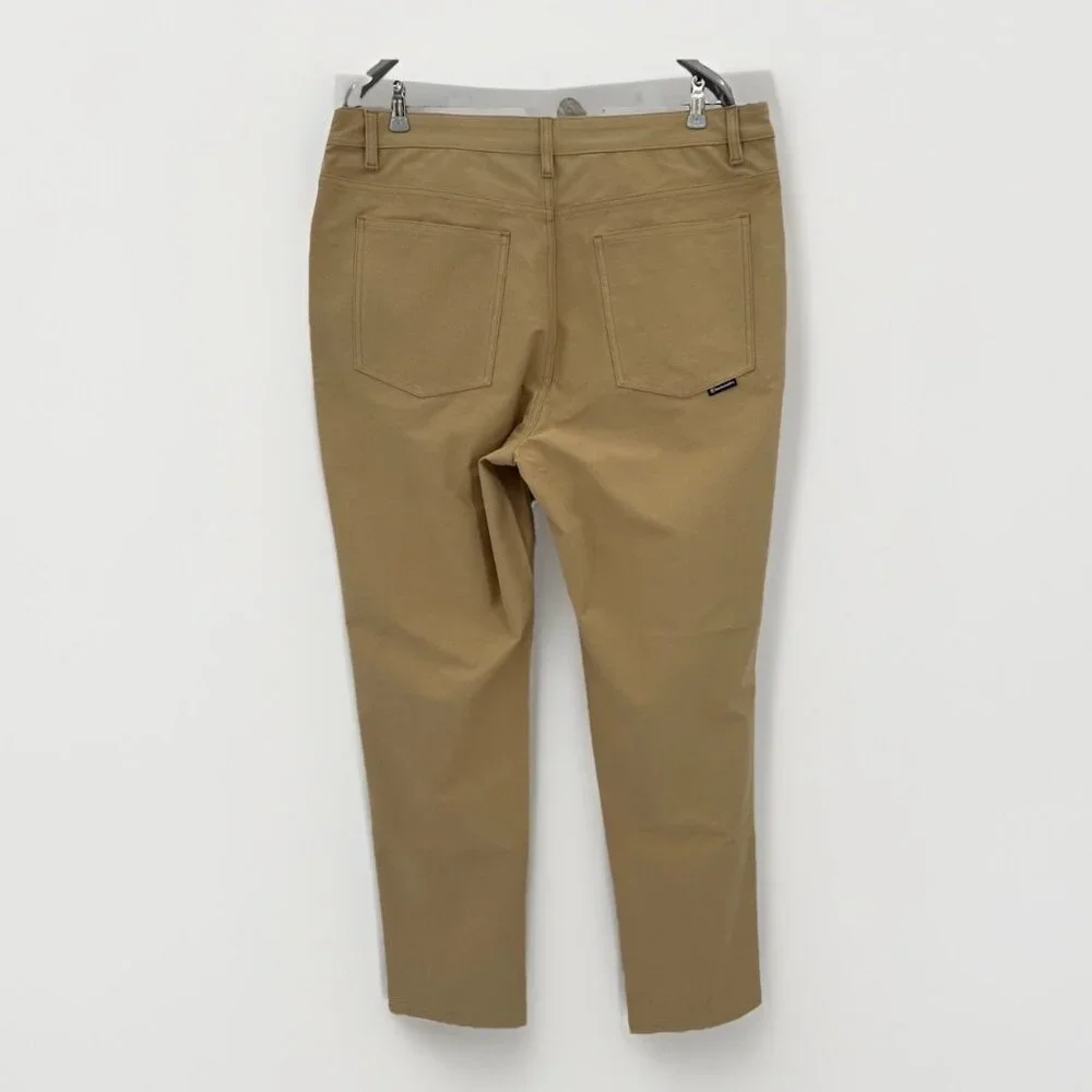 Backcountry Knit Canvas Basis Everyday Pant in Starfish Khaki BCCZ2RM sz 38 Mens